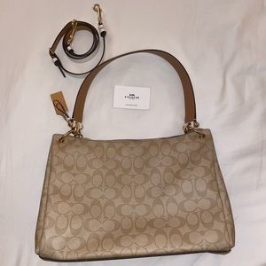 Cream Coach Bag